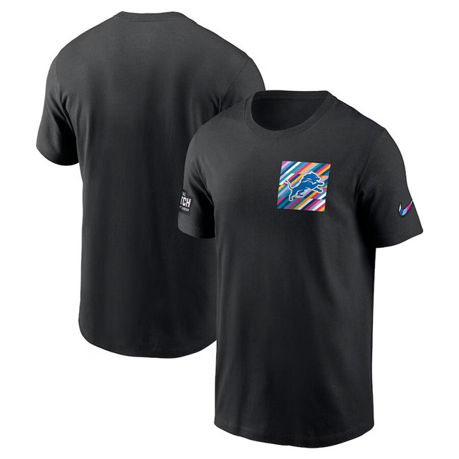Men's Detroit Lions Black 2023 Crucial Catch Sideline Tri-Blend T-Shirt